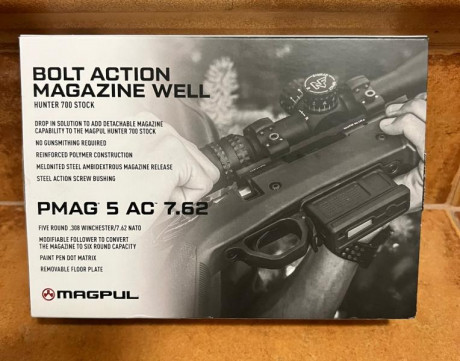 Se vende Bolt Action Magazine Well de Magpul para Remington 700 308W. Nuevo a estrenar.

 Precio: 100€ 01
