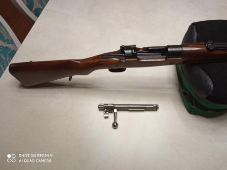 Buenos días, vendo mi Mauser Coruña modelo 1943 de 1956, en calibre 8x57.
Está en buen estado de tiro, 02