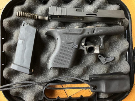 VENDIDA

Glock 43 con muelles de fábrica, casi nueva, alta fiabilidad, menos de 500 disparos

- Set punto 10