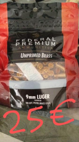 Mirar fotos con los precios.

Dosificadores tengo tres a 20€ cada uno.
100 vainas 9mm Federal Premium 40