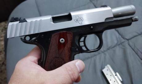 Vendo pistola 9 mm sti guardian 5 pulgadas preciosa y precisa, apenas usada.
Precio 800 euros
Lugar :Cullera 02