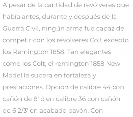 Hola compañeros 
Busco revólver calibre 36 con cañón de 6” A ser posible Uberti .1858 New Army
Si hay 130