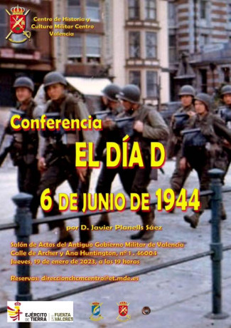 Buenos días a todos. 

En el Salón de Actos del antiguo Gobierno Militar de Valencia se impartirá la conferencia, 00