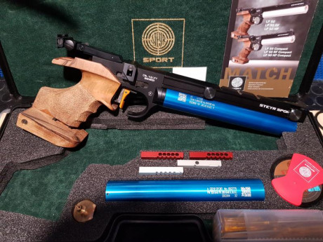Hola, vendo Steyr LP50 de Junio.22, esta autenticamente nueva, yo utilizo cuando voy a entrenar una evo 00