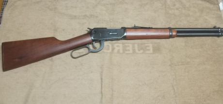 Vendo mi rifle de palanca Winchester cal. 44 Magnum.

Modelo "  Trooper  ".
Ha salido dos veces 01