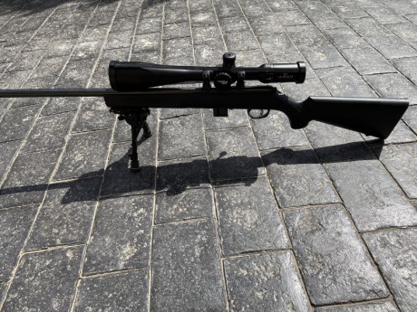 Vendo rifle marlin xt17vr hmr como Nuevo solo 50 disparos de pueden enviar fotos. Precio 420€ con rosca 40