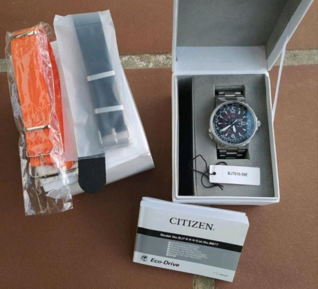 Citizen Promaster Eco-Drive, mod BJ7010-59E, en su embalaje original, con las dos cajas (blanda y rígida), 01