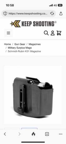 Un saludo a todos:
Estoy buscando un cargador para un Schmidt Rubin K-31. Si alguien tiene alguno o sabe 22
