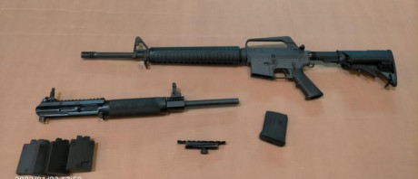 Hola,

Como digo en el anuncio, VENDO COLT AR-15 A2 cal .222 + kit conversión .22 ADCO.

El motivo de 11