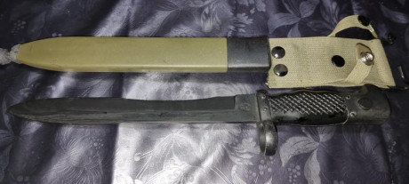 Se vende bayoneta del fusilado asalto CETME mod C (CHOPO). Está en muy buen estado.
Precio 75€ 01