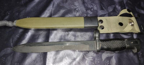 Se vende bayoneta del fusilado asalto CETME mod C (CHOPO). Está en muy buen estado.
Precio 75€ 00