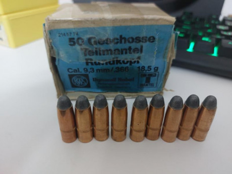 Vendo lote con las siguientes puntas:

Puntas Sellier & Bellot SP calibre .366 (9,3mm) - 285 grains: 00