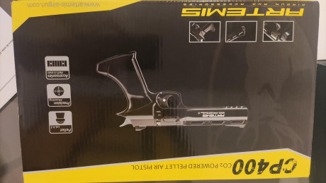 Buenas,

Vendo Pistola CO2 Artemis CP400 calibre 4,5 con tres cargadores de 8 tiros cada uno. La botella 00