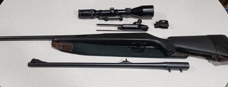 Vendo rifle marca BLASER modelo R93 del calibre 300, el cual lleva asociado un cañón del calibre 375 y 00