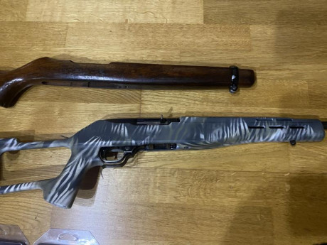 Se vende carabina Ruger por otro proyecto.

La Carabina va con culata de madera y sintetica.
La culata 11