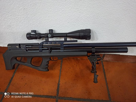 Se vende carabina FX widcat calibre 6'35
lleva bípode. visor campana de 50 . Retícula iluminada. Silenciador 02