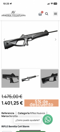 Vendido,NO se cambia- , rifle semiautomatico Beretta cx4 strom 9x19 mm en perfecto estado solo disparado 60
