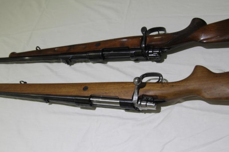 Vendo dos rifles Santa Barbara, uno modelo A, y otro C75, ambos en calibre 308 winchester. Precio 800 01