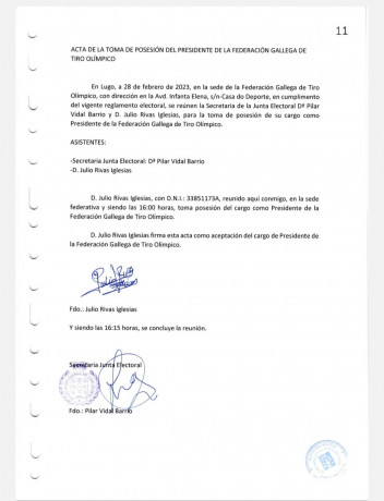 Después de analizar el acta nº1/2022 mesa electoral publicada en la web de la FEGATO , como federado que 130