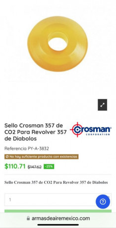 Hola, necesito información sobre armerias que pudieran tener piezas del revolver de  CO2 marca Crosman 60