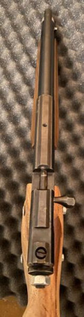Vendo otro proyecto inacabado. Crossman 1377 4.5mm, breech metálico, tapón delantero mecanizado en aluminio, 02