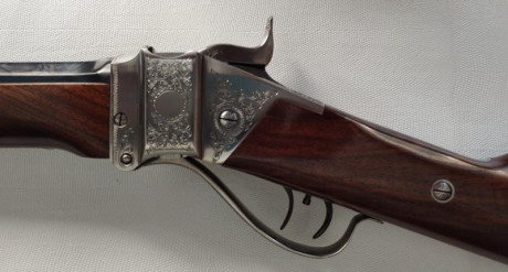 Rifle Sharps 1874 Sporting Pedersoli Extra de Lujo, el más alto de gama, profusamente grabado, maderas 21