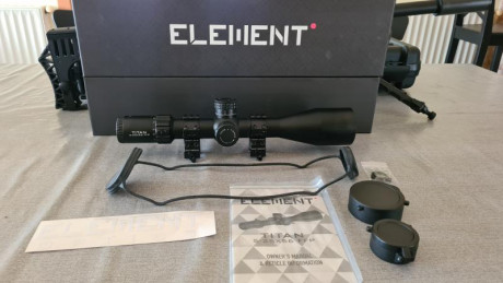 Vendo este visor Element Titan.
Se puede ver en las fotos la.reticula que lleva y el modelo exacto de 01