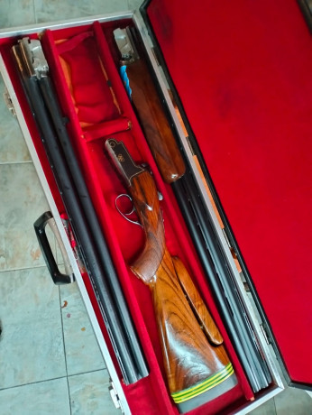 se vende escopeta en buen estado kromson con dos cañones unos de 74 cm F.O.32 BLACK y otros de 63 D´OR 20