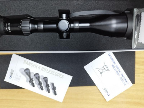 Visor Steiner 3-12x56, como nuevo, sin marcas, control de paralaje y reticula iluminada. Tiene 19 meses 02