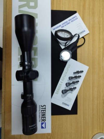 Visor Steiner 3-12x56, como nuevo, sin marcas, control de paralaje y reticula iluminada. Tiene 19 meses 01