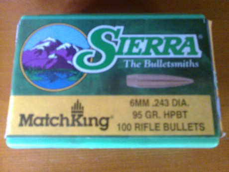 Vendo 268 puntas sierra de 95 greins HPBT calibre 6 mm
Precio del conjunto : 105 € con gastos de envio 00