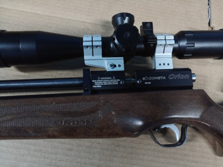 Hola de nuevo.
Sale a la venta mi Orion del 6.35 con visor incluido. Es un Falcon Menace 10x44. mildot.
En 12