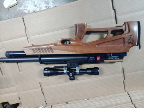 Venta de este bullpup en 5.5 y con regulador.
El visor no está incluido en la venta.
La carabina funciona 00