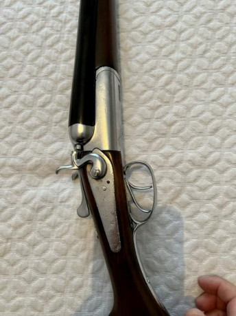 Vendo escopeta de perrillos perfectamente funcional calibre 12/60. Restaurada. Está en Asturias, 140 euros.
 00