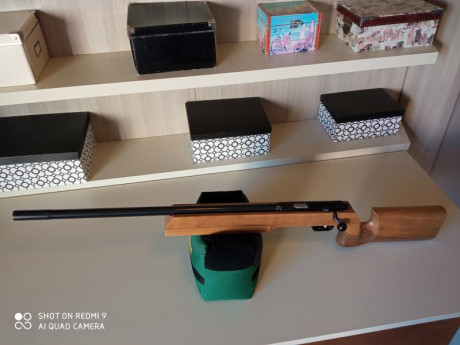Buenas tardes, vendo mi Anschutz 1907 (para zurdo) en calibre 22lr y guiada en E, está muy bien de conservación. 02