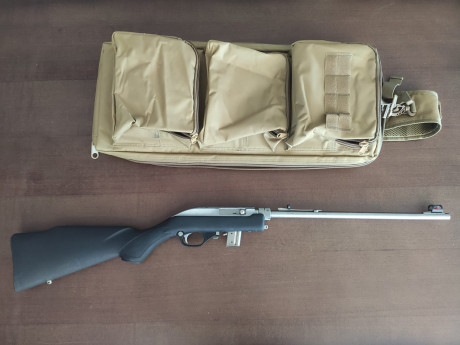 Buenos días, vendo carabina Marlin Papoose .22lr mod 70PSS. El precio es de 350e, viene con un cargador. 00