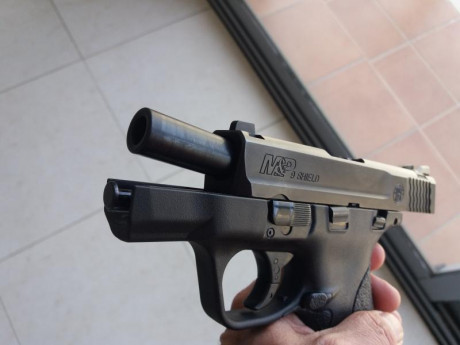 Venta pistola 9mm Smith&Wesson M-P Shield guiada en F  por 400€  portes a cargo comprador.
Unico propietario, 02