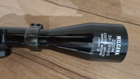 Hola.
Por cambio de óptica en rifle vendo un visor 3-9x40 con diámetro de pulgada, con anillas originales 00