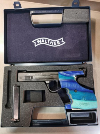  VENDIDO  - pistola  Baikal IZH 35  calibre .22lr , con cacha anatómica Walther talla M, Excelente precisión 11