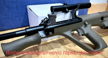    STEYR AUG .222 Remington   

  Características:  

Bullpup.
Ambidiestro con cambio ventana expulsión.
Versión 01