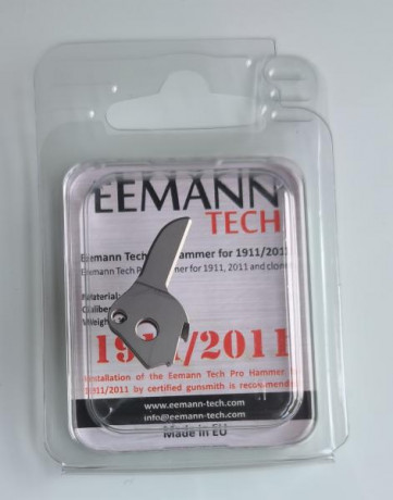 Vendo martillo de competición Premium Match Eemann Tech para 1911, 2011 y clones.
Solo 11gr de peso. Queda 02
