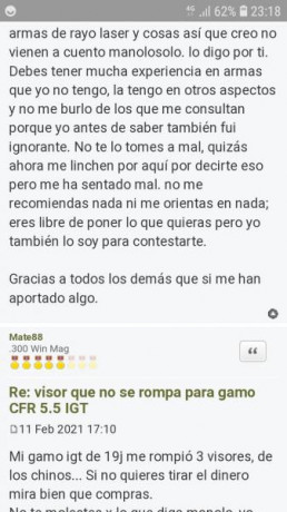 Buenas,
soy nuevo en esto del AC, he estado leyendo bastante y primero estuve mirando carabinas AC, pero 90