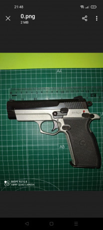 Hola. Vendo esta pistola impecable dos cargadores de 13 disparos armazón de aleación . mide lo mismo que 12