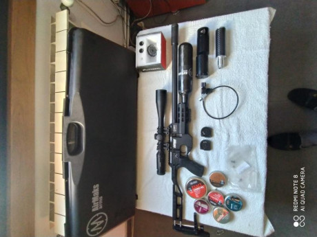 Vendo pcp calibre 5,5 con visor Hawke Vantage se,botella grande,cañón cz de 40cms,muy poco uso,modelo 00