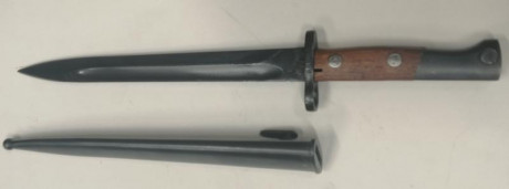 Bayoneta M48 para el fusil Mauser kar98 fabricado en la antigua Yugoslavia. Va marcado PREDUZECE 44 y 01