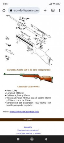 Buenas tardes a todos. Tengo una carabina gamo de finales de los años 70, " El Gamo" que se 50