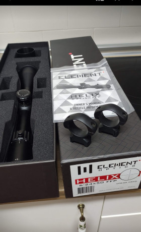  VENDIDO 


saludos

vendo visor ELEMENT OPTICS HELIX 6-24X50 FFP MRAD, 30mm, en perfecto estado. Ideal 02