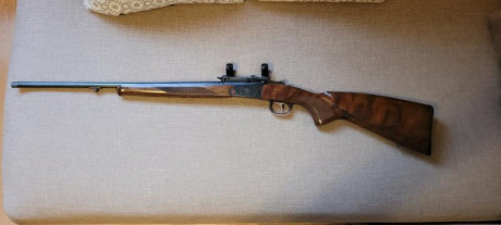 Vendo rifle monotiro brno effect en calibre 243 tiene gatillo al pelo monturas originales brno y rosca 02