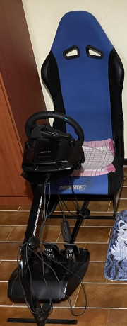 Vendo conjunto de equipos para juegos PS4, casco de realidad virtual Playstation VR, volante y pedales 02