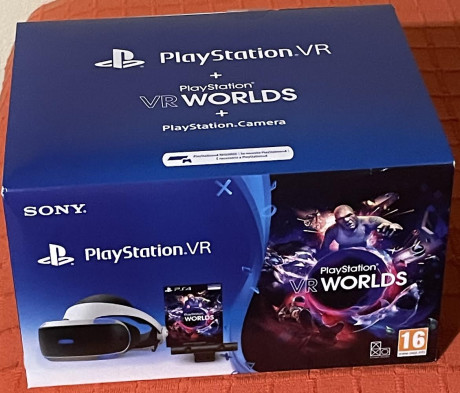Vendo conjunto de equipos para juegos PS4, casco de realidad virtual Playstation VR, volante y pedales 12